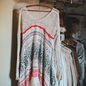 Sleeping On Snow / Anthropologie Crochet & Knit Sweater Dress